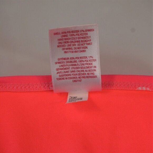 Girls Xhilaration Swim Bottoms Neon Pink Polka Dot With Stipes Size M ( 7- 8) - Picture 4 of 4